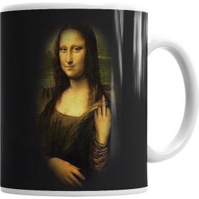 Baskı Dükkanı KB1759 Mona Lisa Obscena Porselen Kupa Bardak