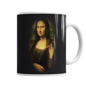 Baskı Dükkanı KB1759 Mona Lisa Obscena Porselen Kupa Bardak