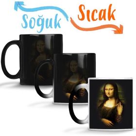 Baskı Dükkanı KB1759 Mona Lisa Obscena Porselen Kupa Bardak