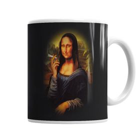 Baskı Dükkanı KB1761 Mona Lisa Cigarette Porselen Kupa Bardak