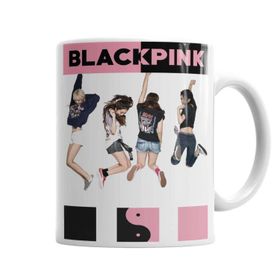 Baskı Dükkanı KB181 Black Pink Porselen Kupa Bardak