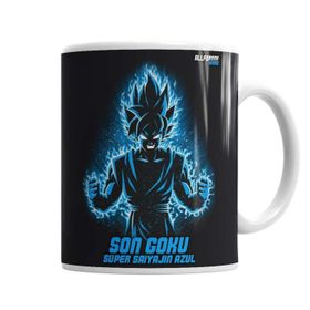 Baskı Dükkanı KB1817 Son Goku Super Saiyajin Azul Porselen Kupa Bardak