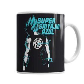 Baskı Dükkanı KB1817 Son Goku Super Saiyajin Azul Porselen Kupa Bardak