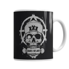 Baskı Dükkanı KB1830 Skate Skull Porselen Kupa Bardak