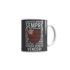 Baskı Dükkanı KB1839 Sempre Flamengo Cinza Chumbo Porselen Kupa Bardak