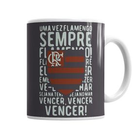 Baskı Dükkanı KB1839 Sempre Flamengo Cinza Chumbo Porselen Kupa Bardak