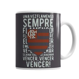 Baskı Dükkanı KB1839 Sempre Flamengo Cinza Chumbo Porselen Kupa Bardak