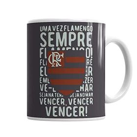 Baskı Dükkanı KB1839 Sempre Flamengo Cinza Chumbo Porselen Kupa Bardak