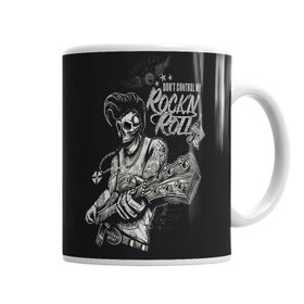 Baskı Dükkanı KB1856 Rock And Roll Porselen Kupa Bardak