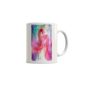 Baskı Dükkanı KB1866 Retko Flamingo Porselen Kupa Bardak