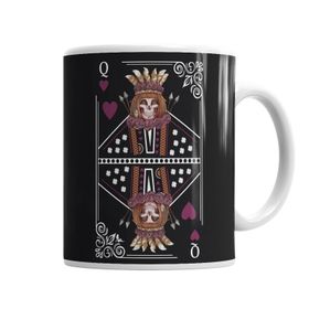 Baskı Dükkanı KB1880 Queen Of Hearts Porselen Kupa Bardak