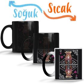 Baskı Dükkanı KB1880 Queen Of Hearts Porselen Kupa Bardak