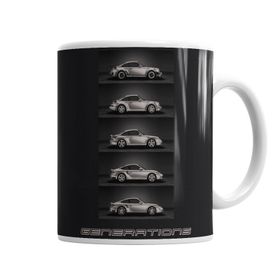 Baskı Dükkanı KB1895 Porsche Generations Porselen Kupa Bardak