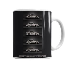 Baskı Dükkanı KB1895 Porsche Generations Porselen Kupa Bardak