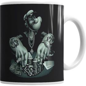 Baskı Dükkanı KB1897 Popeye Jogador Dj Temel Reis Porselen Kupa Bardak