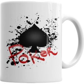 Baskı Dükkanı KB1899 Poker Splatter Porselen Kupa Bardak