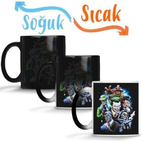 Baskı Dükkanı KB19 Batman Joker Wonder Woman Porselen Kupa Bardak