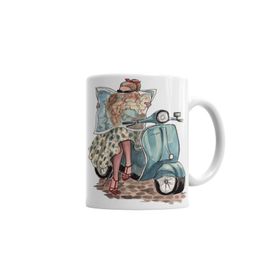 Baskı Dükkanı KB1901 Vespa Travel Porselen Kupa Bardak
