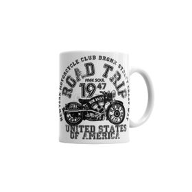 Baskı Dükkanı KB1902 Vintage Motosiklet Porselen Kupa Bardak