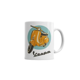 Baskı Dükkanı KB1909 Vespa Porselen Kupa Bardak