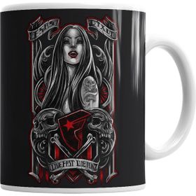 Baskı Dükkanı KB1915 Vampira Vampir Porselen Kupa Bardak