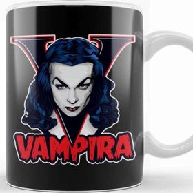 Baskı Dükkanı KB1915 Vampira Vampir Porselen Kupa Bardak