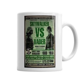 Baskı Dükkanı KB1996 Star Wars Skywalker Ve Vader Porselen Kupa Bardak