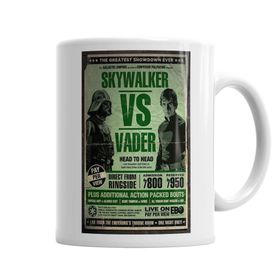 Baskı Dükkanı KB1996 Star Wars Skywalker Ve Vader Porselen Kupa Bardak