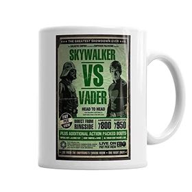 Baskı Dükkanı KB1996 Star Wars Skywalker Ve Vader Porselen Kupa Bardak
