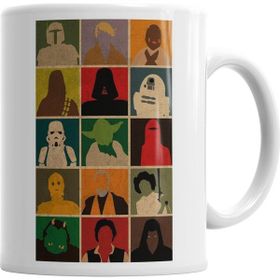 Baskı Dükkanı KB1999 Star Wars Personagens Porselen Kupa Bardak