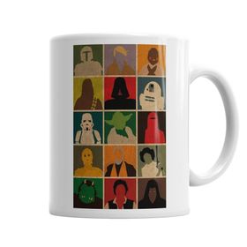 Baskı Dükkanı KB1999 Star Wars Personagens Porselen Kupa Bardak