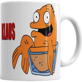 Baskı Dükkanı KB2012 American Dad Klaus The Fish Porselen Kupa Bardak
