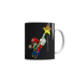 Baskı Dükkanı KB2038 Zombie Süper Mario Porselen Kupa Bardak