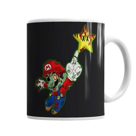 Baskı Dükkanı KB2038 Zombie Süper Mario Porselen Kupa Bardak