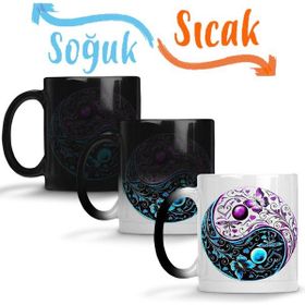 Baskı Dükkanı KB2052 Ying Yang Porselen Kupa Bardak