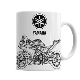 Baskı Dükkanı KB2055 Motorsiklet Yamaha Yzf R25 Porselen Kupa Bardak