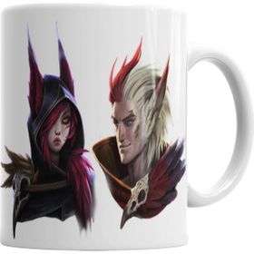 Baskı Dükkanı KB2057 Xayah Ve Rakan Porselen Kupa Bardak