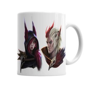 Baskı Dükkanı KB2057 Xayah Ve Rakan Porselen Kupa Bardak
