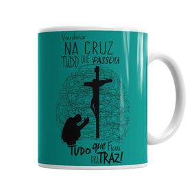 Baskı Dükkanı KB2091 Vou Deixar Na Cruz Porselen Kupa Bardak