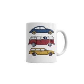 Baskı Dükkanı KB2099 Vintage Volkswagen Porselen Kupa Bardak