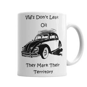 Baskı Dükkanı KB2100 Vintage Volkswagen Retro Style Porselen Kupa Bardak