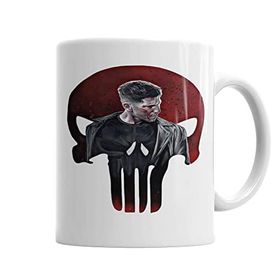Baskı Dükkanı KB2113 Caveira Justiceiro Porselen Kupa Bardak