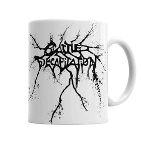 Baskı Dükkanı KB2114 Cattle Decapitation Metal Porselen Kupa Bardak
