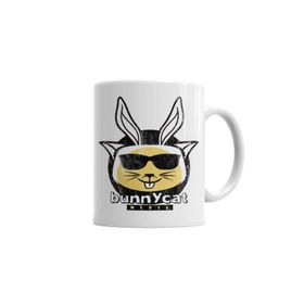 Baskı Dükkanı KB2130 Bunnycat Porselen Kupa Bardak
