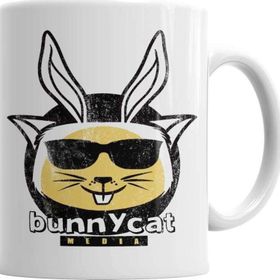 Baskı Dükkanı KB2130 Bunnycat Porselen Kupa Bardak