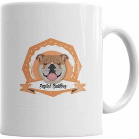 Baskı Dükkanı KB2132 Bulldogue Coleçao Raças Pug Köpek Porselen Kupa Bardak