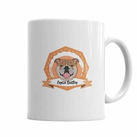 Baskı Dükkanı KB2132 Bulldogue Coleçao Raças Pug Köpek Porselen Kupa Bardak