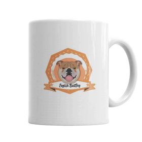 Baskı Dükkanı KB2132 Bulldogue Coleçao Raças Pug Köpek Porselen Kupa Bardak
