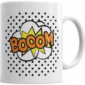 Baskı Dükkanı KB2148 Booom Porselen Kupa Bardak