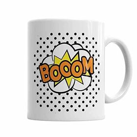 Baskı Dükkanı KB2148 Booom Porselen Kupa Bardak